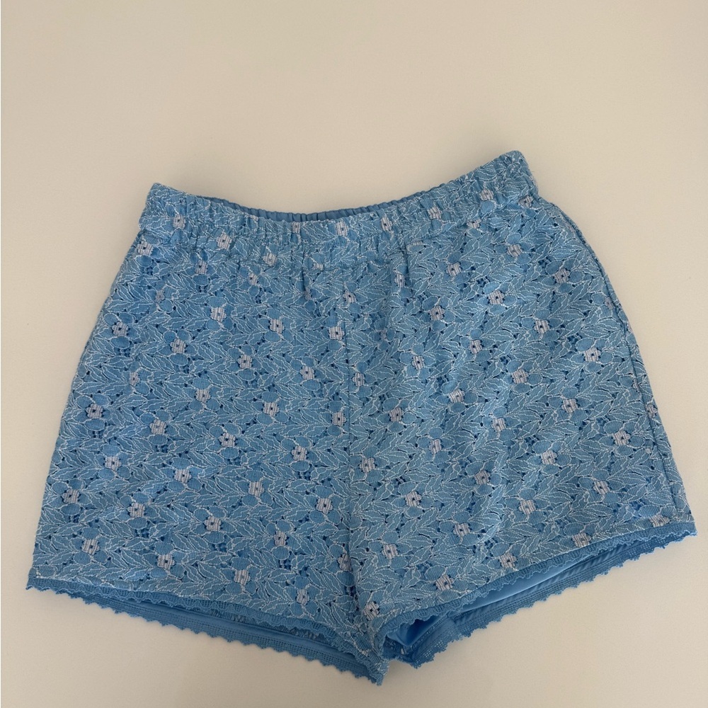 NWT Vero Moda Blue Lace Shorts - Picture 2 of 7